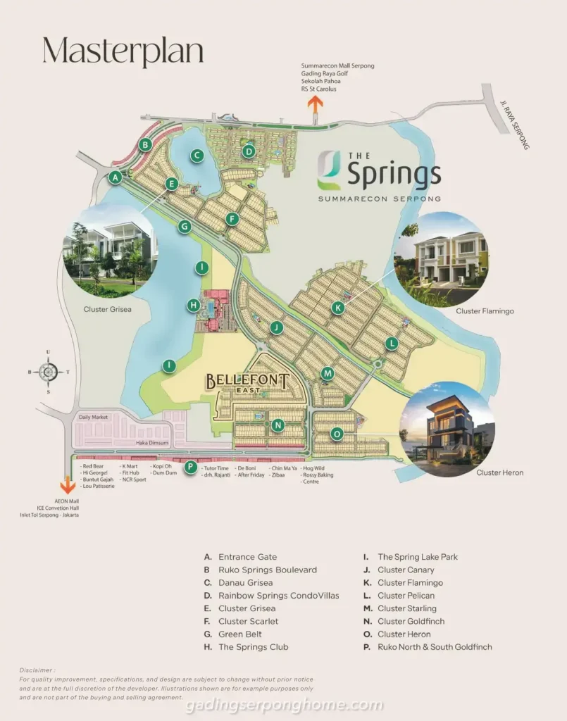 Master Plan The Springs Summarecon Serpong