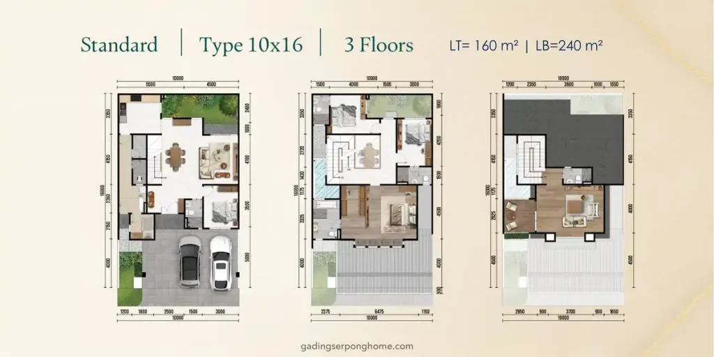 Denah Altadena Residences GS T10x16 Std