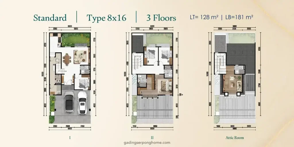 Denah Altadena Residences GS T8x16 Std