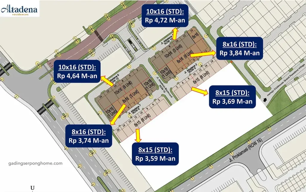 Harga Rumah Altadena Residences Paramount Serpong